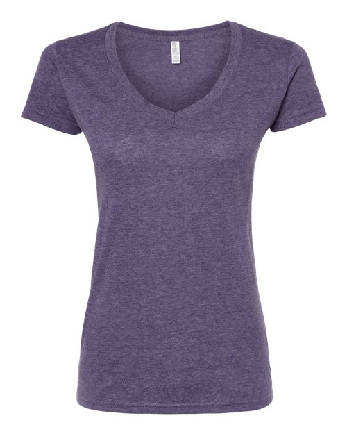 Customized Ladies M&O Deluxe Blend V-Neck T-Shirt 3542