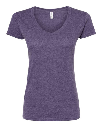 Customized Ladies M&O Deluxe Blend V-Neck T-Shirt 3542