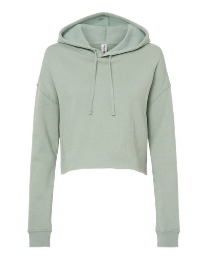 Customized Ladies Independent Trading Co. Lightweight Crop Hooded Sweatshirt AFX64CRP