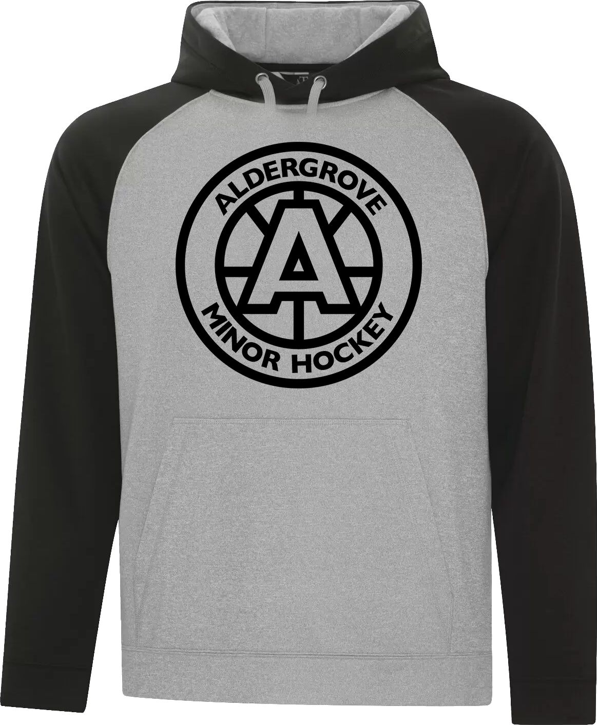 AMHA Grey & Black Two-Tone Hoodie