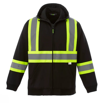 Customized CX2 Hi-Vis Freedom - Hi-Vis Full Zip Hooded Sweatshirt