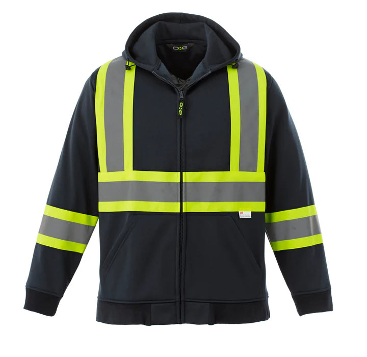 Customized CX2 Hi-Vis Freedom - Hi-Vis Full Zip Hooded Sweatshirt