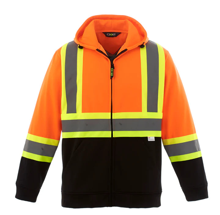 Customized CX2 Hi-Vis Freedom - Hi-Vis Full Zip Hooded Sweatshirt