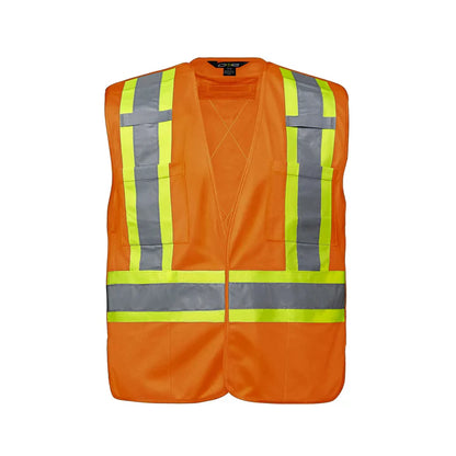Customized CX2 Hi-Vis Vanguard - Tricot Hi-Vis 5 Point Tear-Away Vest - Dual Sized
