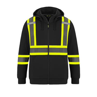 Customized CX2 Hi-Vis Infinity - Hi-Vis Full Zip Hooded Sweatshirt w/ Detachable Hood