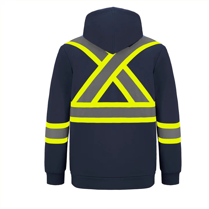 Customized CX2 Hi-Vis Infinity - Hi-Vis Full Zip Hooded Sweatshirt w/ Detachable Hood