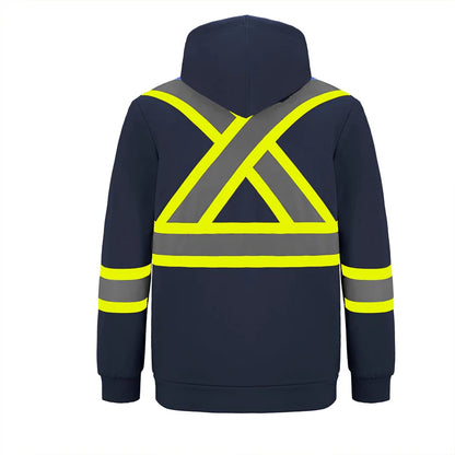 Customized CX2 Hi-Vis Infinity - Hi-Vis Full Zip Hooded Sweatshirt w/ Detachable Hood