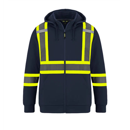 Customized CX2 Hi-Vis Infinity - Hi-Vis Full Zip Hooded Sweatshirt w/ Detachable Hood