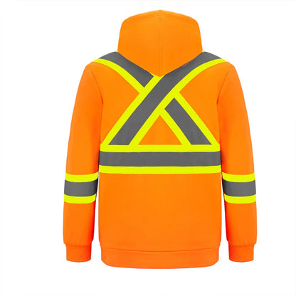 Customized CX2 Hi-Vis Infinity - Hi-Vis Full Zip Hooded Sweatshirt w/ Detachable Hood