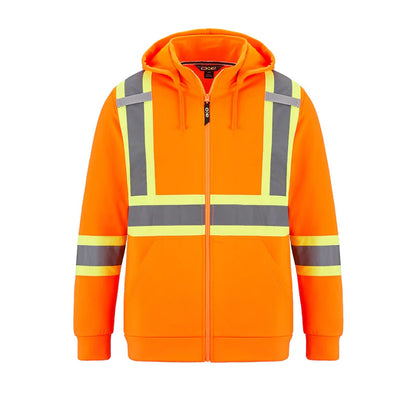Customized CX2 Hi-Vis Infinity - Hi-Vis Full Zip Hooded Sweatshirt w/ Detachable Hood