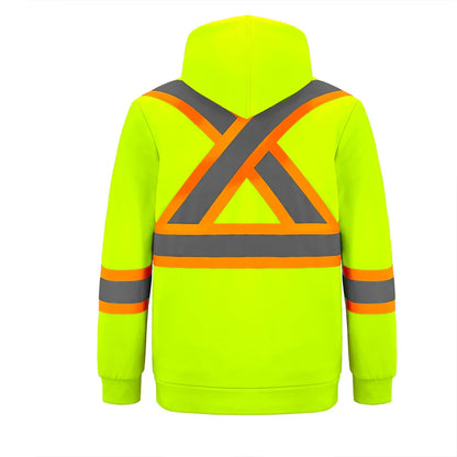 Customized CX2 Hi-Vis Infinity - Hi-Vis Full Zip Hooded Sweatshirt w/ Detachable Hood