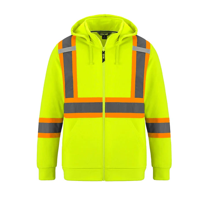 Customized CX2 Hi-Vis Infinity - Hi-Vis Full Zip Hooded Sweatshirt w/ Detachable Hood