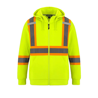 Customized CX2 Hi-Vis Infinity - Hi-Vis Full Zip Hooded Sweatshirt w/ Detachable Hood