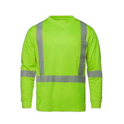 Customized CX2 Hi-Vis VOLT - Long Sleeve Hi-VIS T-Shirt with Segmented Stripes