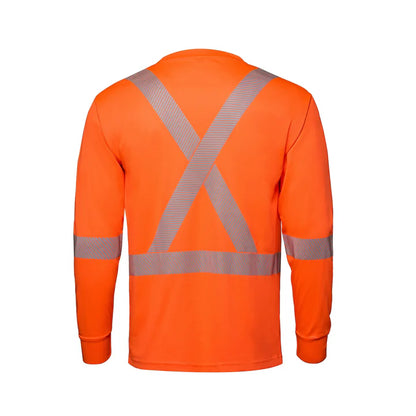 Customized CX2 Hi-Vis VOLT - Long Sleeve Hi-VIS T-Shirt with Segmented Stripes