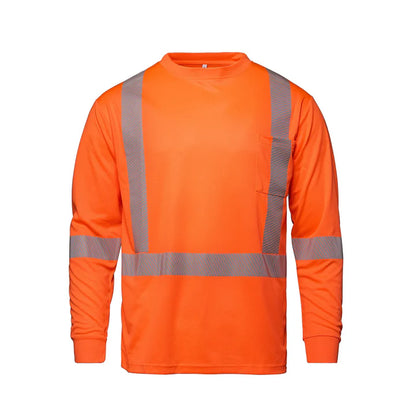 Customized CX2 Hi-Vis VOLT - Long Sleeve Hi-VIS T-Shirt with Segmented Stripes