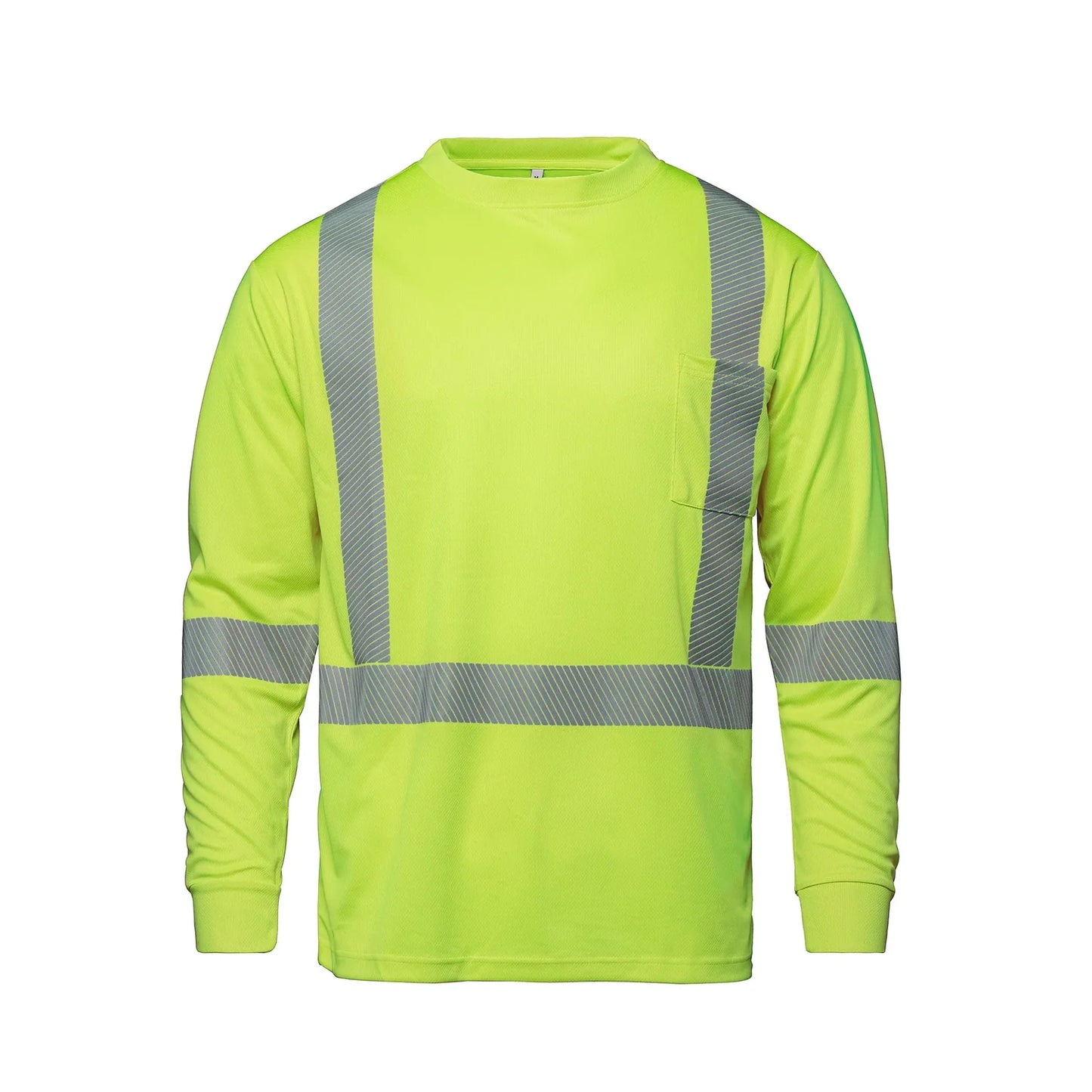 Customized CX2 Hi-Vis VOLT - Long Sleeve Hi-VIS T-Shirt with Segmented Stripes