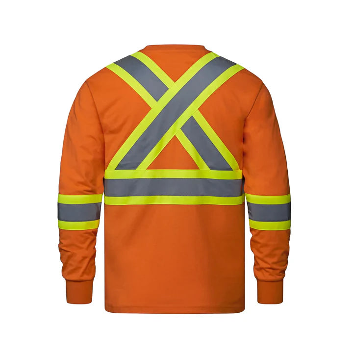 Customized CX2 Hi-Vis Paramount - Cotton Long Sleeve Hi-Vis T-Shirt