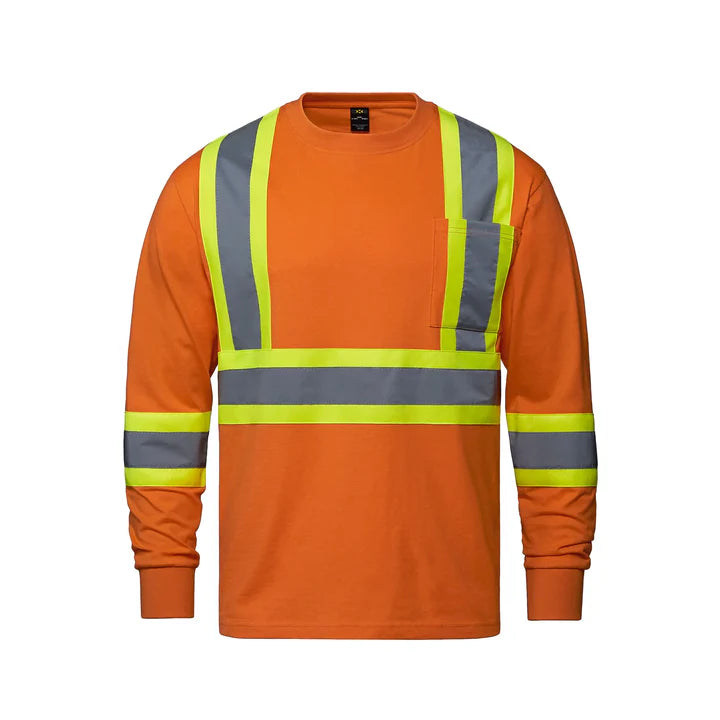 Customized CX2 Hi-Vis Paramount - Cotton Long Sleeve Hi-Vis T-Shirt