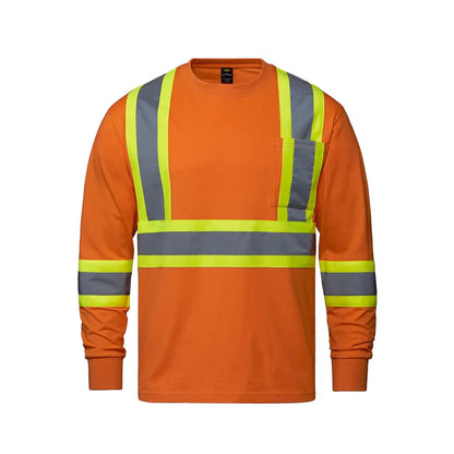Customized CX2 Hi-Vis Paramount - Cotton Long Sleeve Hi-Vis T-Shirt