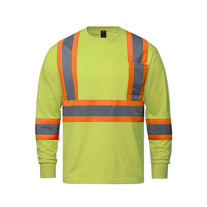 Customized CX2 Hi-Vis Paramount - Cotton Long Sleeve Hi-Vis T-Shirt