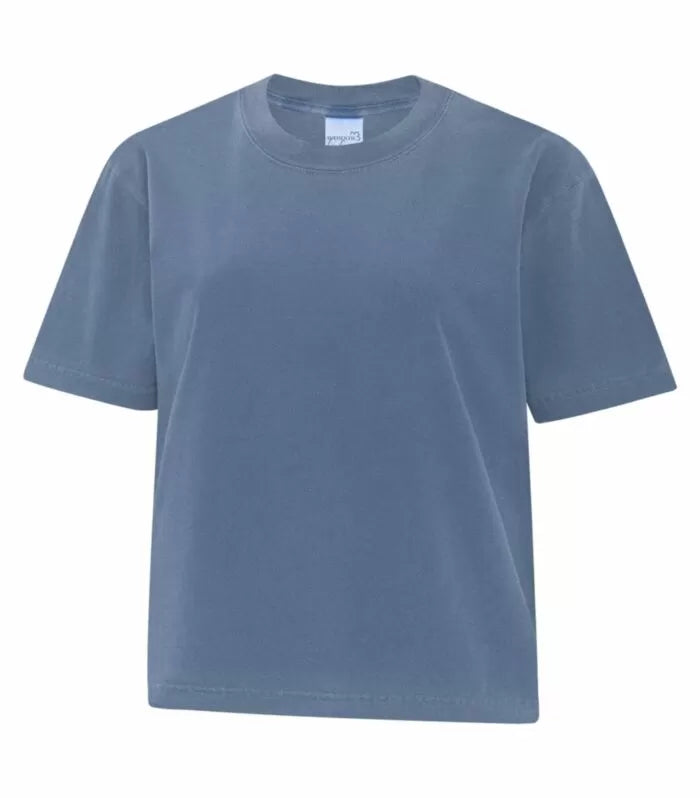 Customized Ladies ATC Authentic Colours™ Garment-Dyed Heavyweight Boxy Tee 1700L