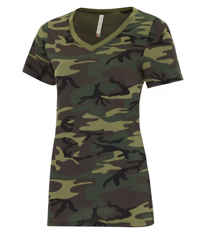 Customized Ladies ATC™ Eurospun® Ring Spun V-Neck Tee 8001L