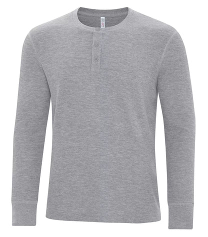 Customized ATC™ Esactive® Vintage Thermal Long Sleeve Henley 8064