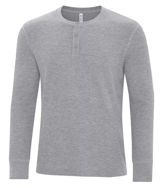 Customized ATC™ Esactive® Vintage Thermal Long Sleeve Henley 8064
