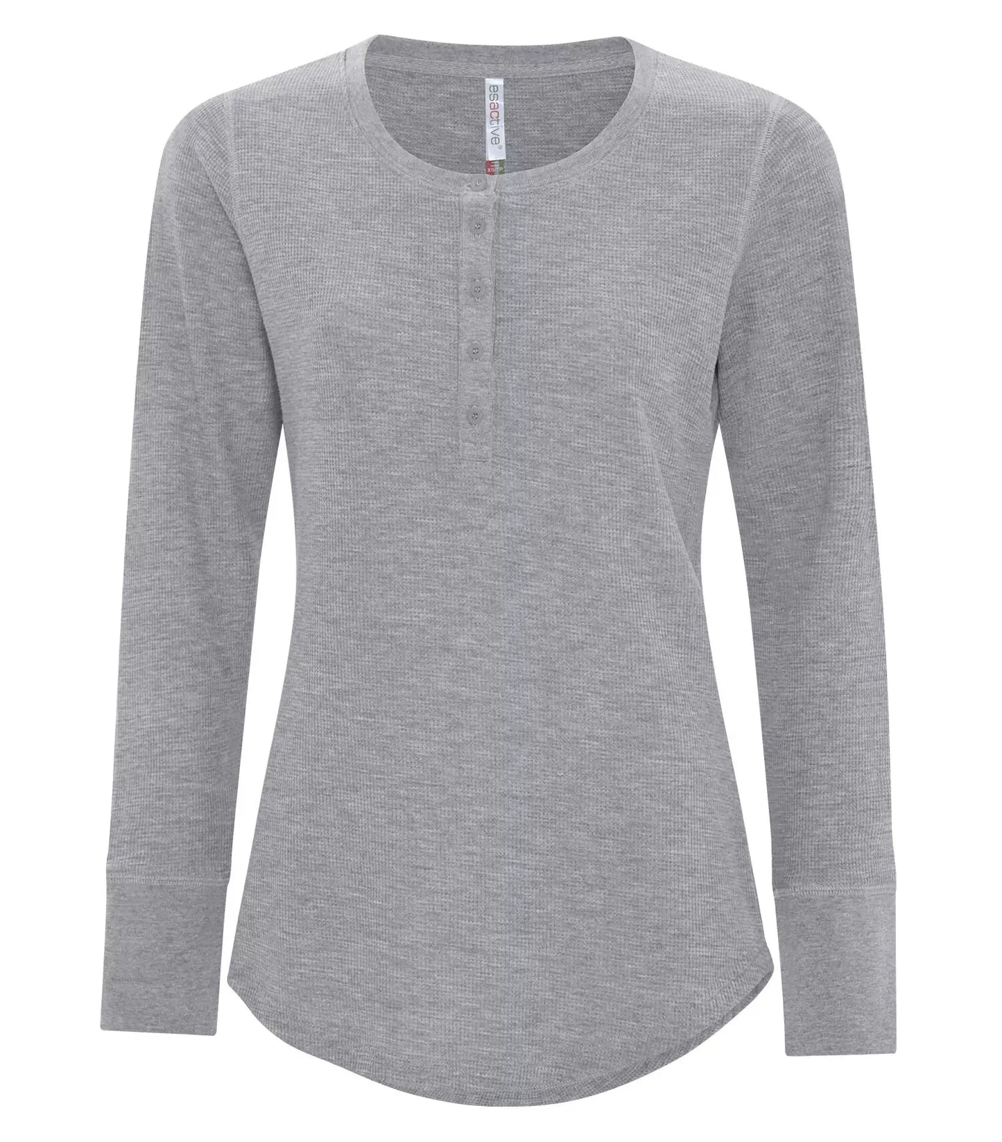 Customized Ladies ATC™ Esactive® Vintage Thermal Long Sleeve Henley 8064L
