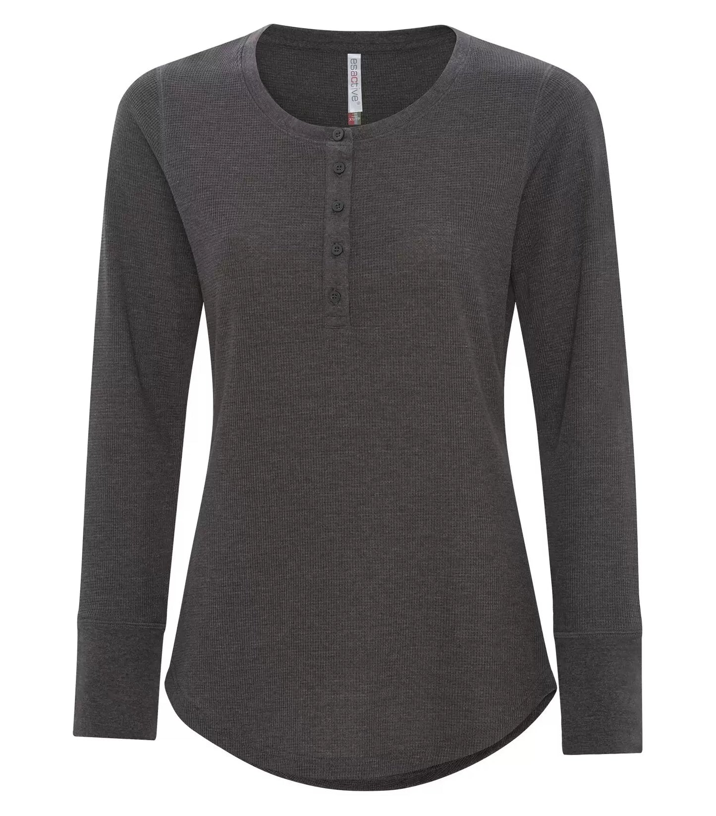 Customized Ladies ATC™ Esactive® Vintage Thermal Long Sleeve Henley 8064L