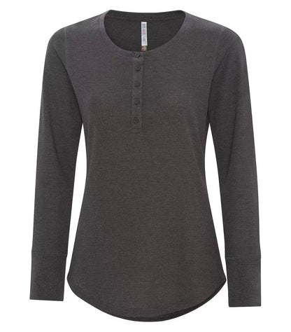 Customized Ladies ATC™ Esactive® Vintage Thermal Long Sleeve Henley 8064L
