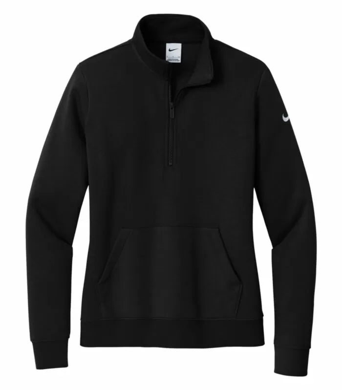 Customized Ladies Nike Club Fleece Sleeve Swoosh 1/2 Zip NKDX6720