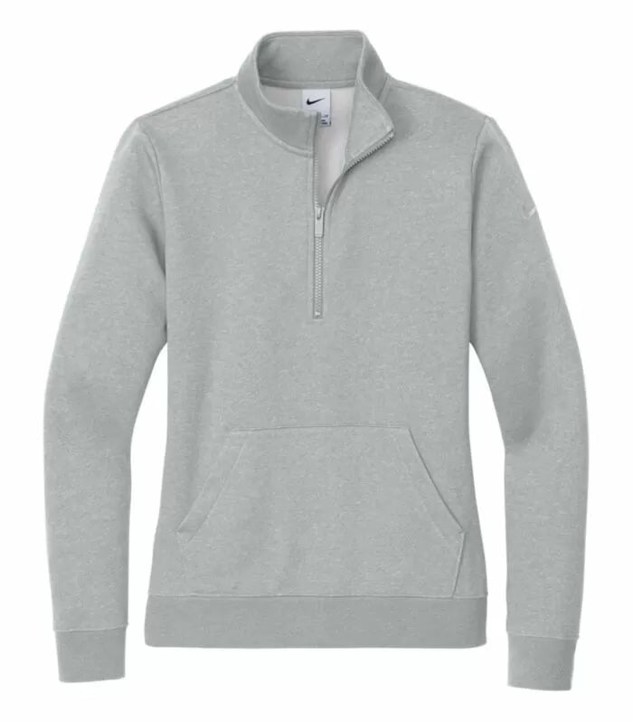 Customized Ladies Nike Club Fleece Sleeve Swoosh 1/2 Zip NKDX6720