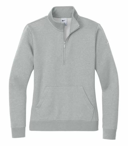 Customized Ladies Nike Club Fleece Sleeve Swoosh 1/2 Zip NKDX6720