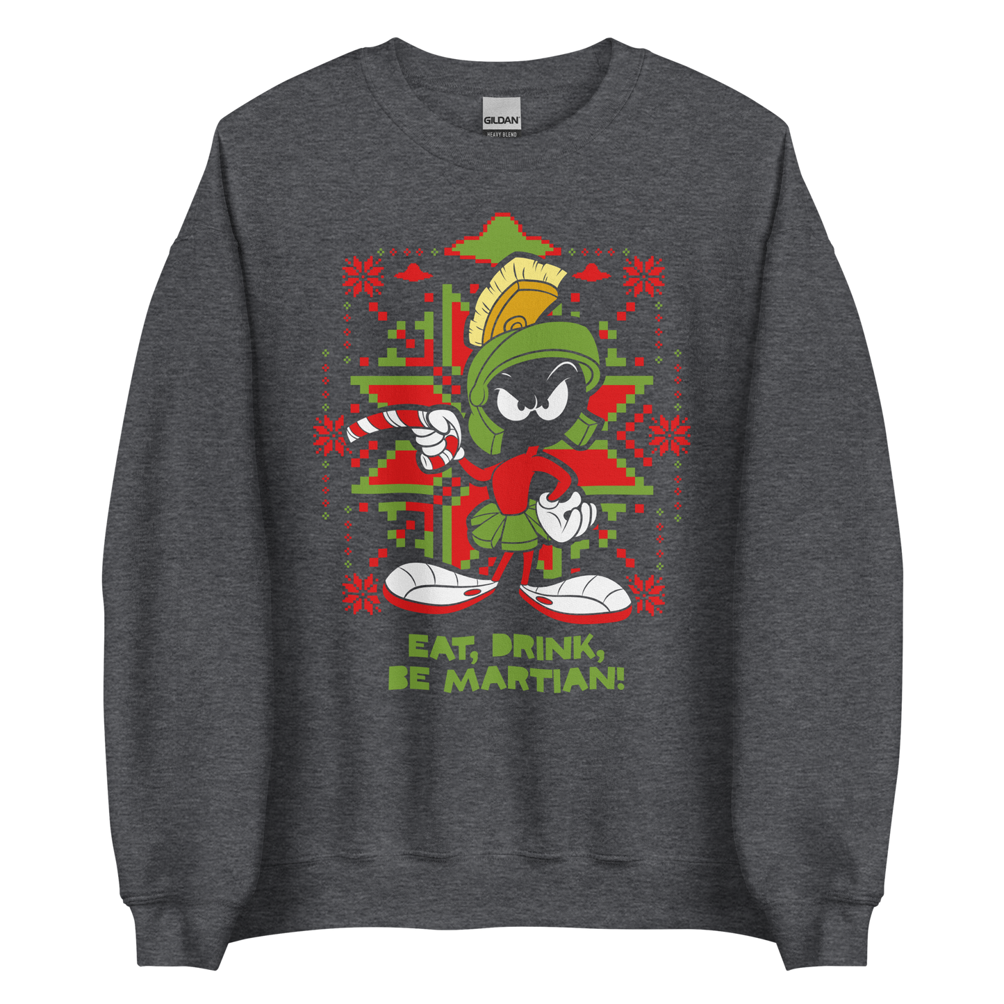 "Ugly Christmas Sweater" Eat, Drink, Be Martian